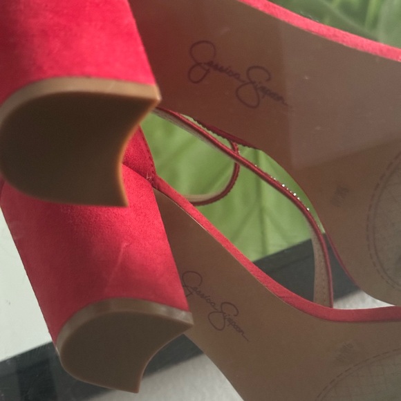 Red High Heels Jessica Simpson New - Picture 4 of 9